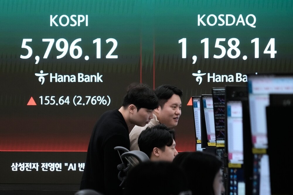 South Korean Kospi Index Leads Gains in Asia